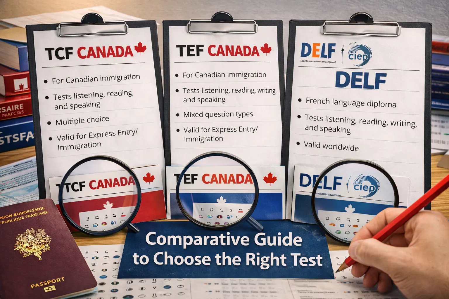 TCF Canada vs TEF Canada vs DELF: Comparative Guide to Choose the Right Test